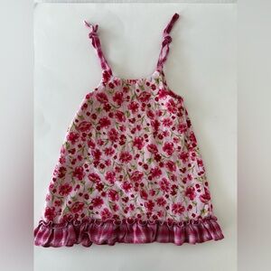 Baby Lulu Los Angeles Floral Pink Casual Dress, 2T, 100% Cotton